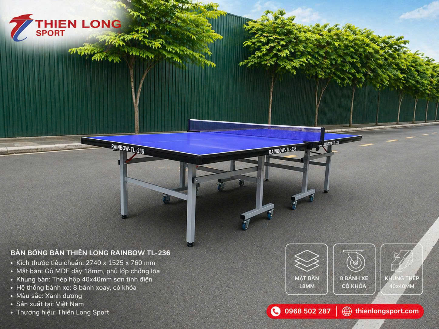 Bàn bóng bàn Rainbow TL-236